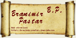 Branimir Paštar vizit kartica